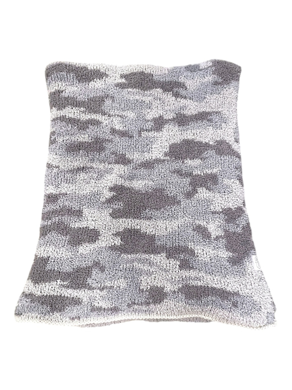 Mud Pie Chenille Gray Camo Blanket Soft - Picture 2 of 9